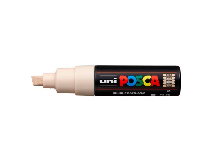 ROTULADOR UNI BALL POSCA GRUESO BISELADA 8MM BEIGE