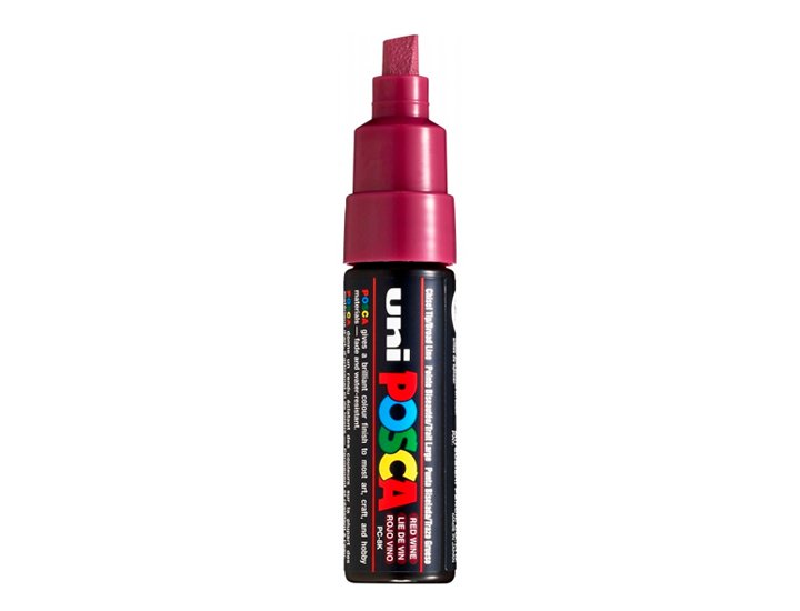 ROTULADOR UNI BALL POSCA GRUESO BISELADA 8MM VINO