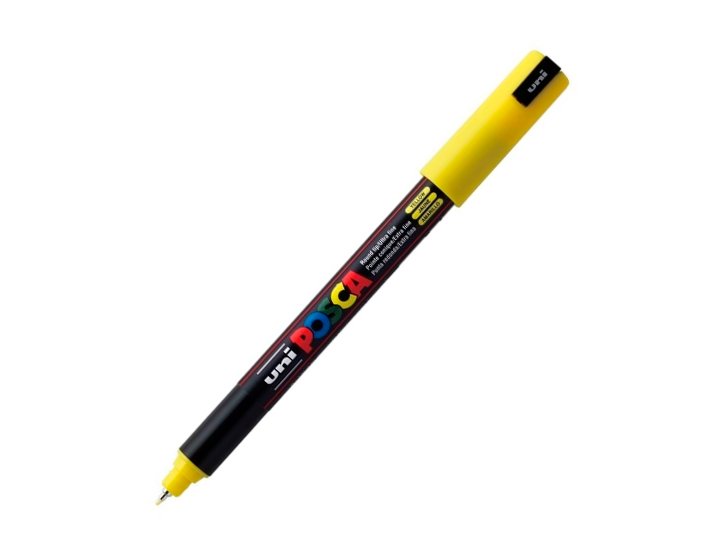 ROTULADOR UNI BALL POSCA FINO 0.7 MM AMARILLO