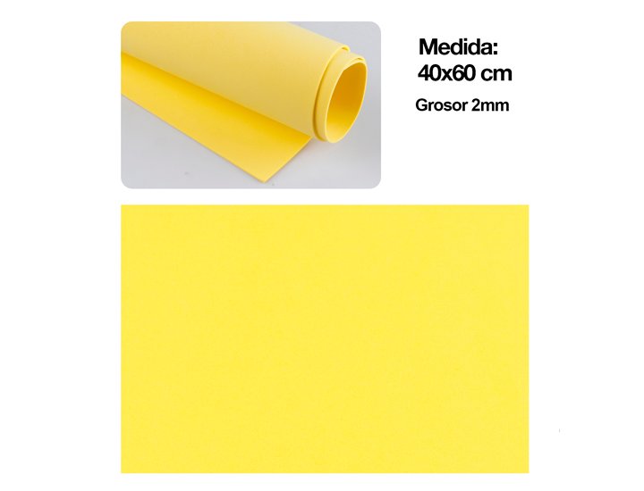 ALFOMBRILLA CAUCHO EVA 40X60 CM AMARILLO