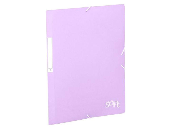 CARPETA SOLAPAS GOMAS POLIPROPILENO FOLIO SOFT MALVA