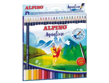 LAPIZ ALPINO ACUARELABLE+PINCEL 24 UND