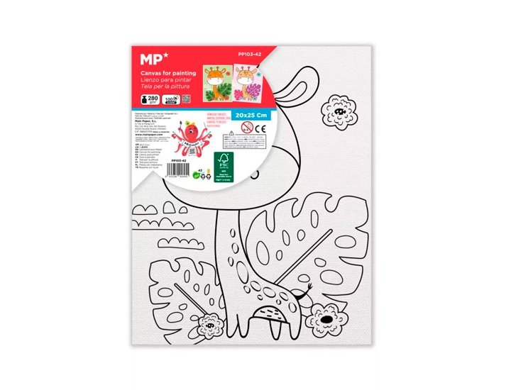 BASTIDOR 20X25 CM INFANTIL 280 GRAMOS 100 % ALGODON JIRAFA ARTIX