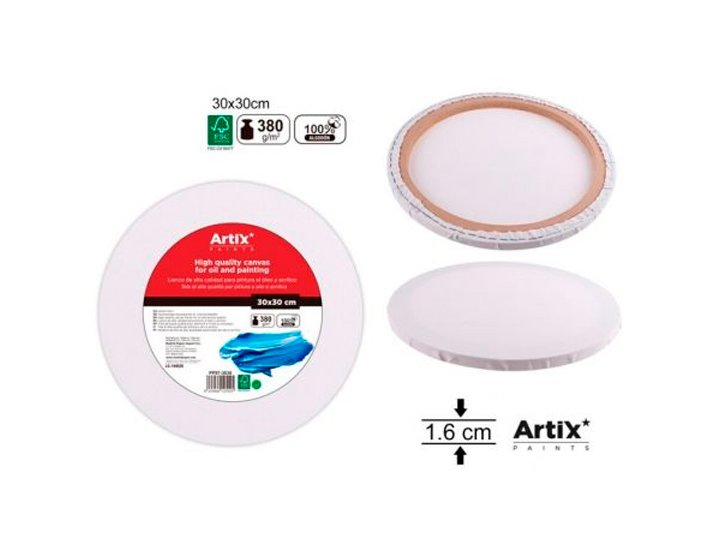 BASTIDOR 30X30 CM REDONDO 380 GRAMOS 100% ALGODON ARTIX