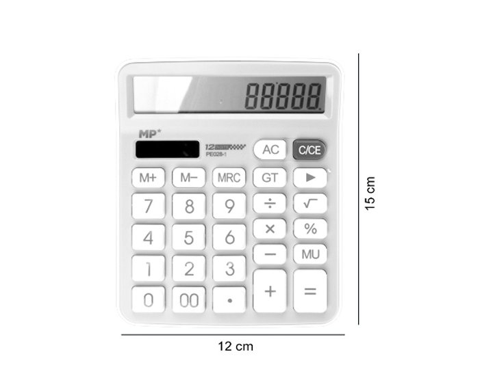 CALCULADORA SOBREMESA 10 DIGITOS SOLAR Y PILAS BLANCO