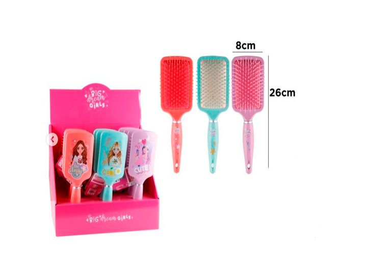 CEPILLO DE PELO GIRLS CUADRADO COLORES SURTIDO