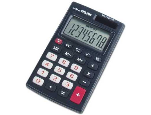 CALCULADORA MILAN BOLSILLO 8 DIGITOS NEGRA