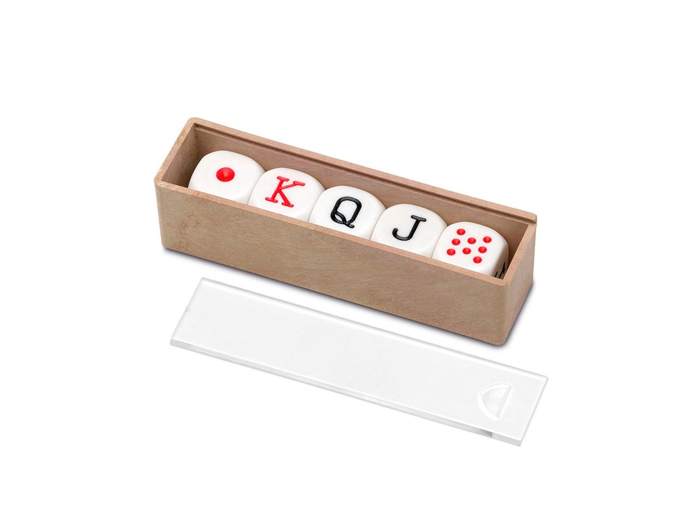 JUEGO DE MESA DADOS 15MM PACK 5 UND POKER CAYRO