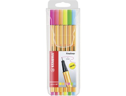 ROTULADOR STABILO POINT 88  BOLSA 06 COLORES