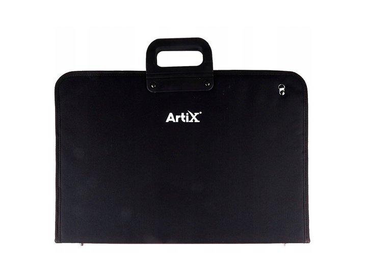 CARPETA DIBUJO 1 CREMALLERA PLASTICO 59,4X42 CMS DINA2 CON ASAS ARTIX NEGRO