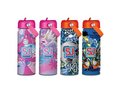BOTELLA ACERO INOXIDABLE 500 ML SJ GANG CON PAJITA