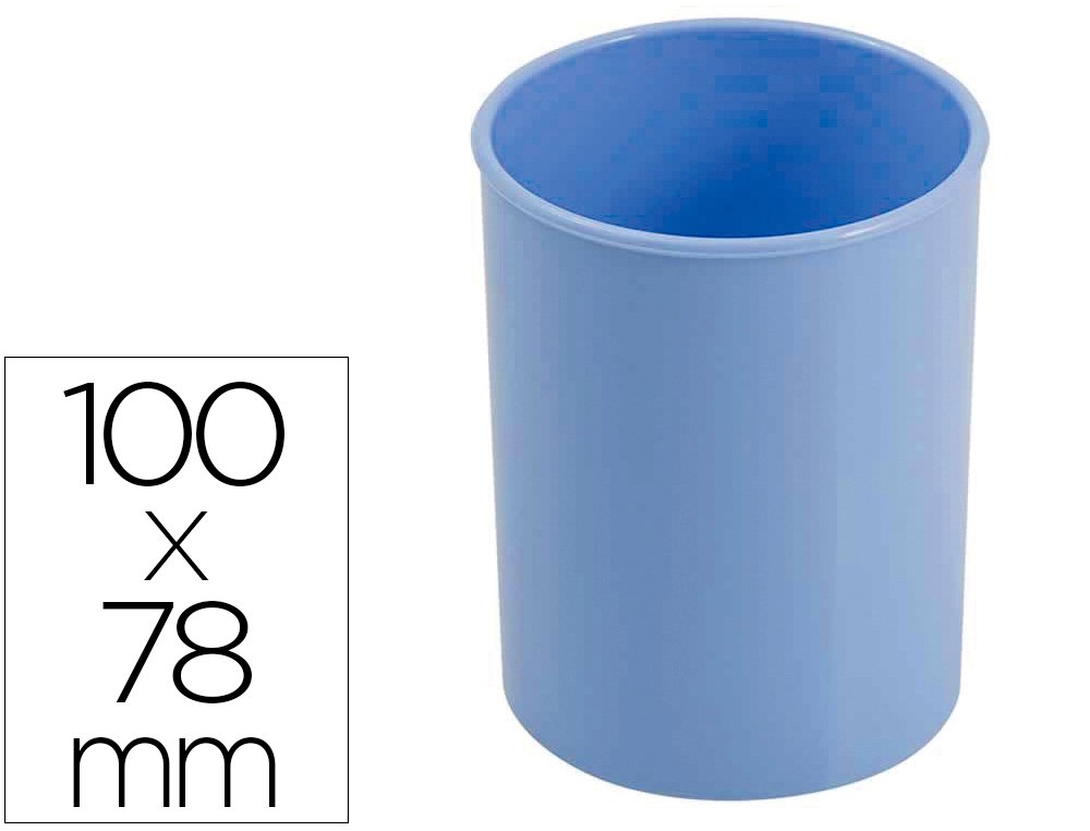 PORTALAPICES PLASTICO OPACO PASTEL AZUL