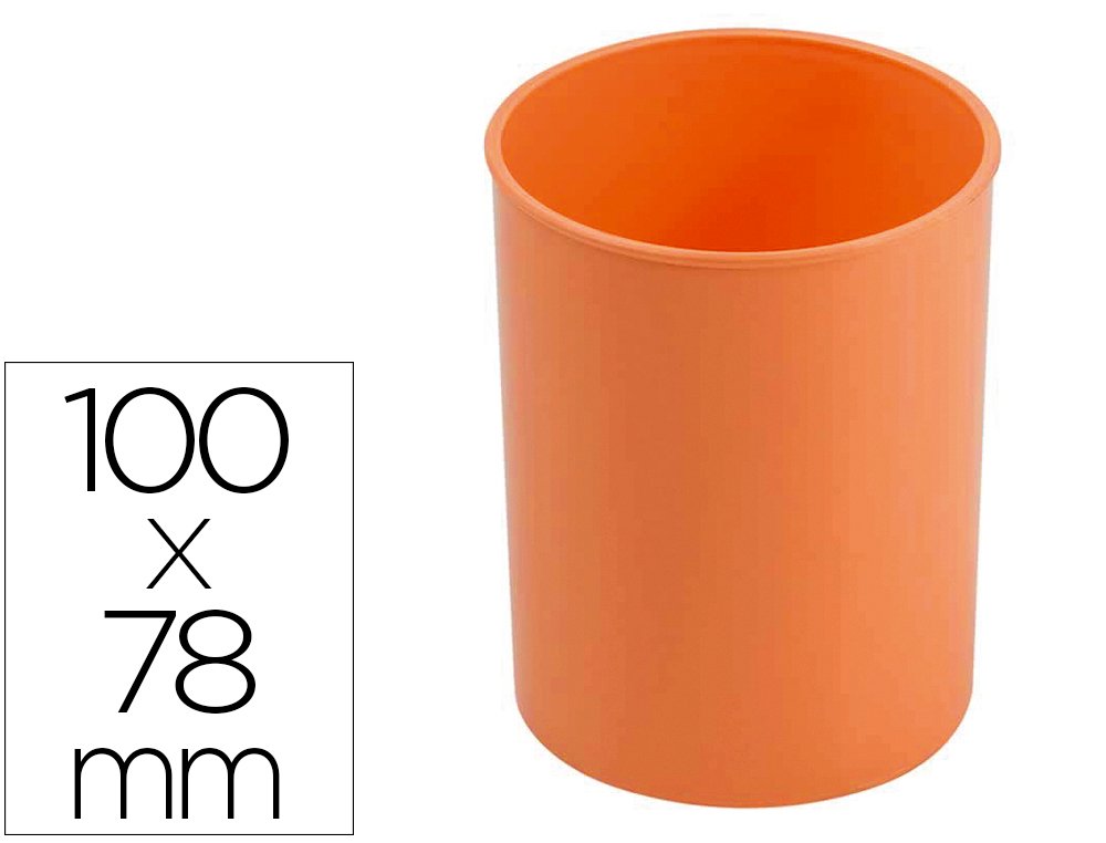 PORTALAPICES PLASTICO OPACO PASTEL NARANJA
