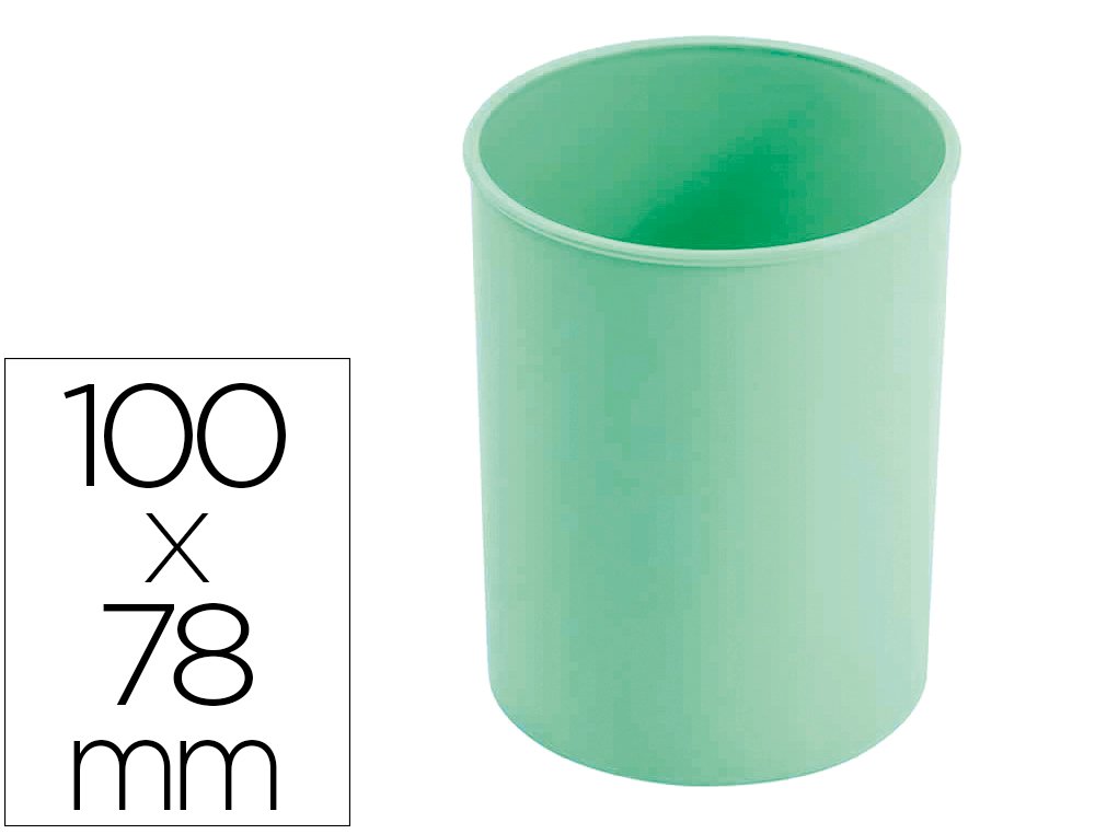 PORTALAPICES PLASTICO OPACO PASTEL VERDE