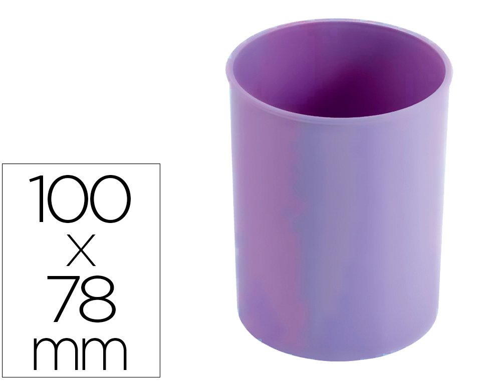 PORTALAPICES PLASTICO OPACO PASTEL VIOLETA