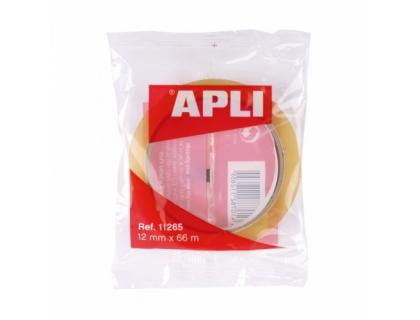 CINTA ADHESIVA 12X66 APLI TRANSPARENTE
