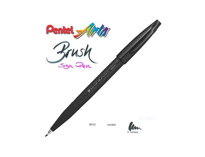 ROTULADOR C/ PUNTA DE PINCEL BRUSH SIGN PEN NEGRO