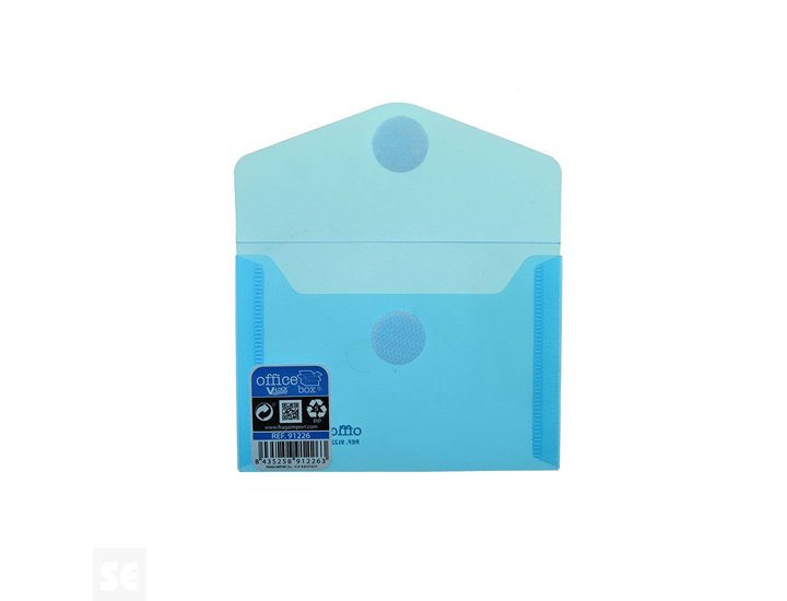 DOSSIER BOLSA VELCRO DINA7 TRANSPARENTE AZUL