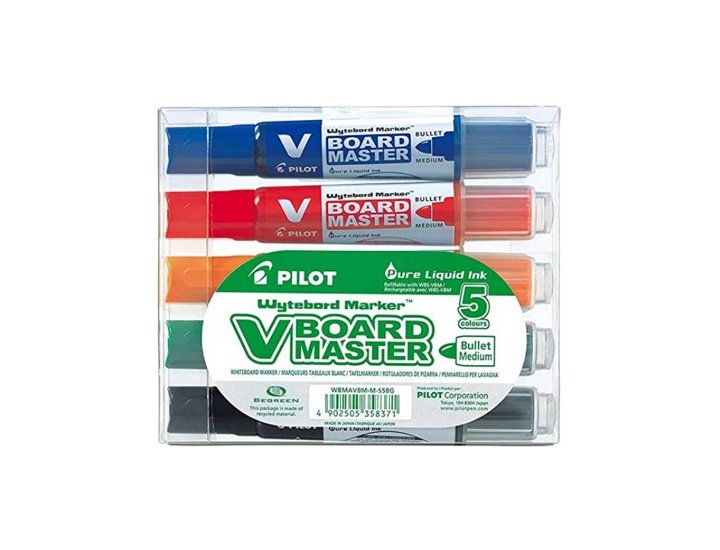 ROTULADOR PIZARRA PILOT VBOARD MASTER PACK 5 Unidades Colores Surtidos