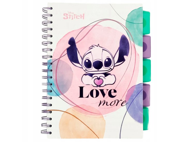 BLOC ESPIRAL 100 Hojas 80 Gramos DINA5 CUADRO STITCH PROJECT BOOK MULTICOLOR SURTIDO