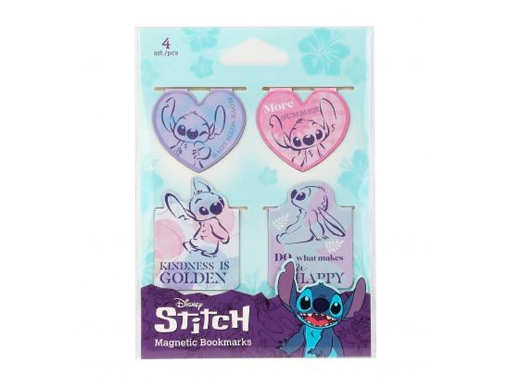 MARCAPAGINAS MAGNETICO PACK DE 4 UNIDADES STITCH MIX3