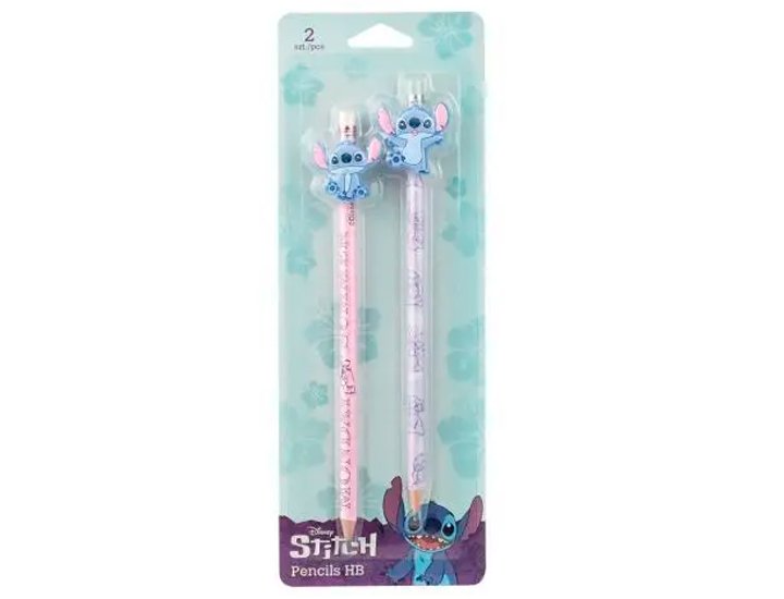 LAPIZ HB PACK DE 2 STITCH ROSA/MALVA