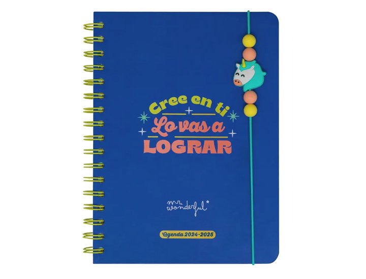 AGENDA 18 MESES ESPIRAL Semana Vista Mr Wonderful WONDER Cree en ti.  Lo vas a lograr!
