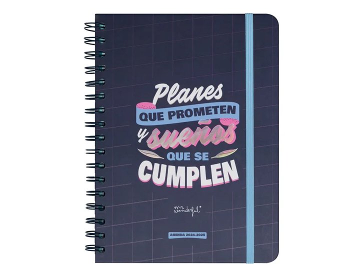 AGENDA ESCOLAR ESPIRAL Semana Vista Mr Wonderful WONDER Planes que prometen y sueos que se cumplen
