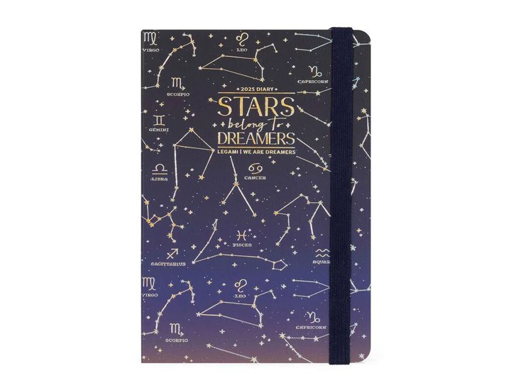 AGENDA ANUAL ENCUADERNADA 120X180 MM Semana Vista LEGAMI MEDIUM STARS