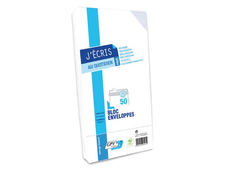 SOBRE BLANCO PACK 50 Unidades 110X220 MM 90 Gramos AUTODEX