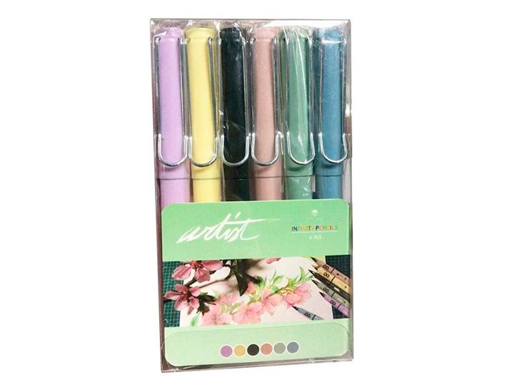 ESTUCHE LAPICES INFINITOS PACK DE 6 COLORES PASTEL