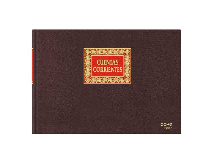 LIBRO CONTABILIDAD CUENTAS CORRIENTES FOLIO APAISADO 100 HOJAS