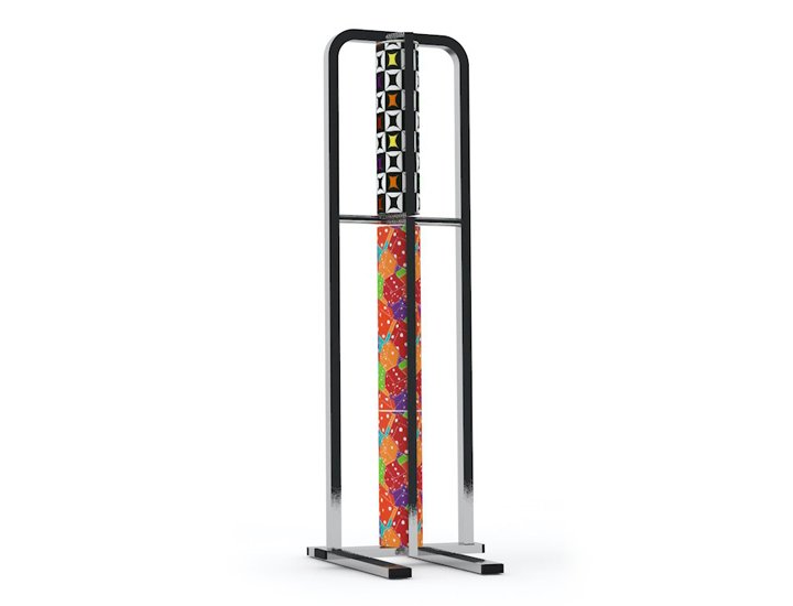 PORTAROLLOS PAPEL 2 ROLLOS 35-70 CMS CROMADO VERTICAL Pryse