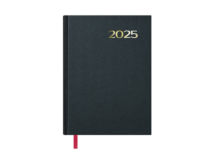 AGENDA ANUAL ENCUADERNADA 140X200 MM DIA PAGINA DOHE SINTEX NEGRO