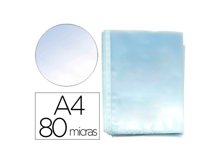 FUNDA MULTITALADRO CRISTAL 80 Micras CAJA 100 Unidades DINA4 GOVEZ