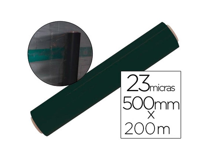FILM PALETIZAR 50 Cm X 200 Metros ROLLO 23 Micras 2,11 Kg NEGRO