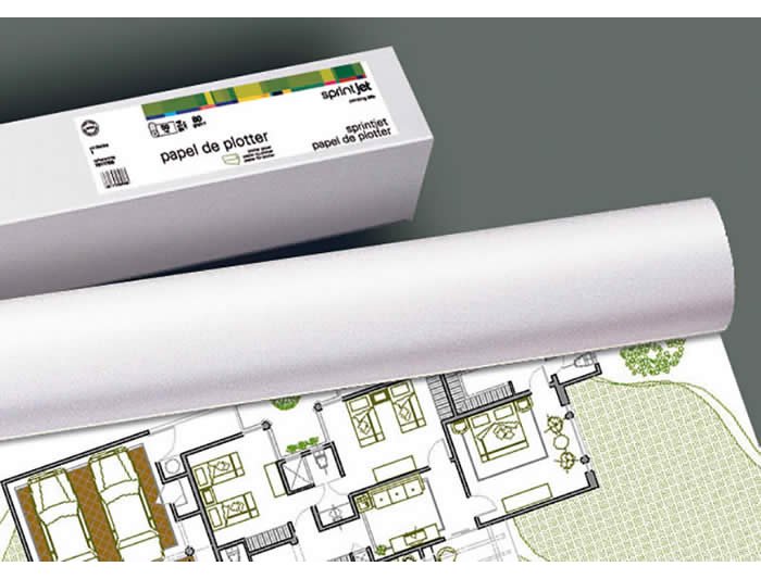 PAPEL PLOTTER OPACO 080 GRS ROLLO 0.610X50M 24