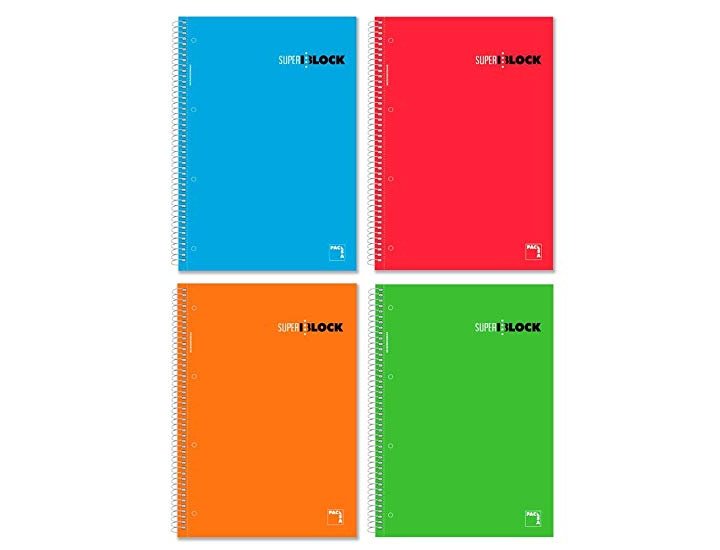 BLOC ESPIRAL SUPER BLOC DINA4 160 Hojas MICRO CUADRICULA 5X5mm PACSA