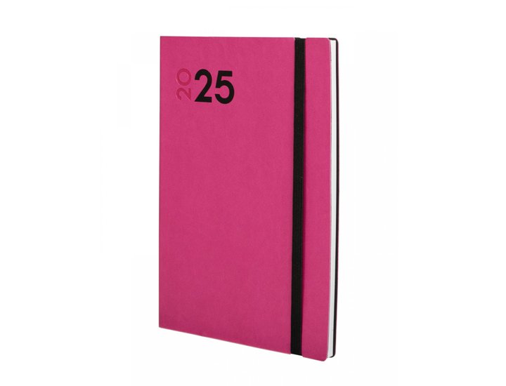 AGENDA ANUAL ENCUADERNADA 140X204 MM SEMANA VISTA FINOCAM DYNAMIC MARA FUCSIA