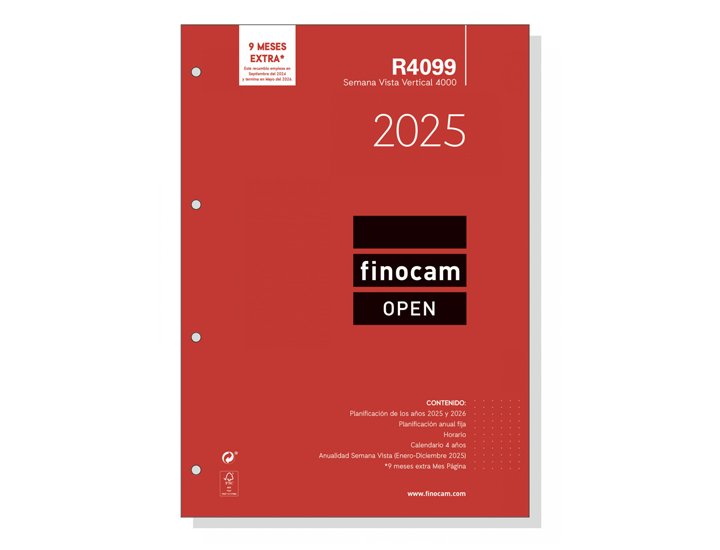 RECAMBIO AGENDA FINOCAM 4000 SEMANA/VISTA