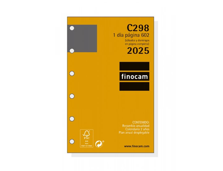 RECAMBIO AGENDA FINOCAM 602 AO 1 DIA/PAGINA
