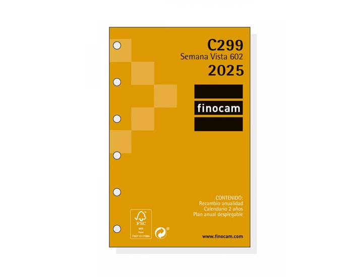 RECAMBIO AGENDA FINOCAM 602 AO SEMANA/VISTA