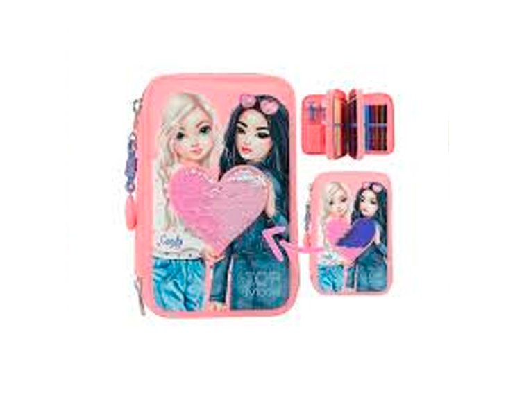 ESTUCHE TRIPLE CON LENTEJUELAS TOPMODEL
