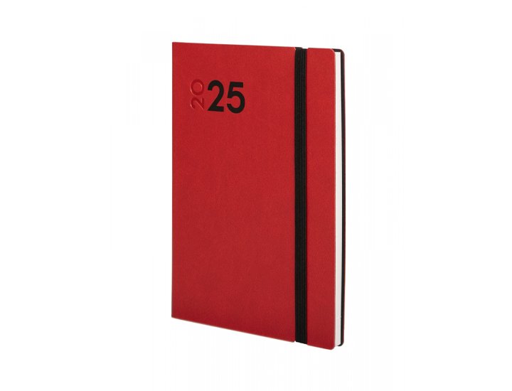 AGENDA ANUAL ENCUADERNADA 120X170 MM SEMANA VISTA FINOCAM DYNAMIC MARA ROJO