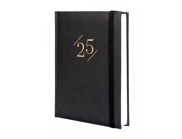 AGENDA ANUAL ENCUADERNADA 140X204 MM DIA PAGINA FINOCAM DYNAMIC LONDON NEGRO