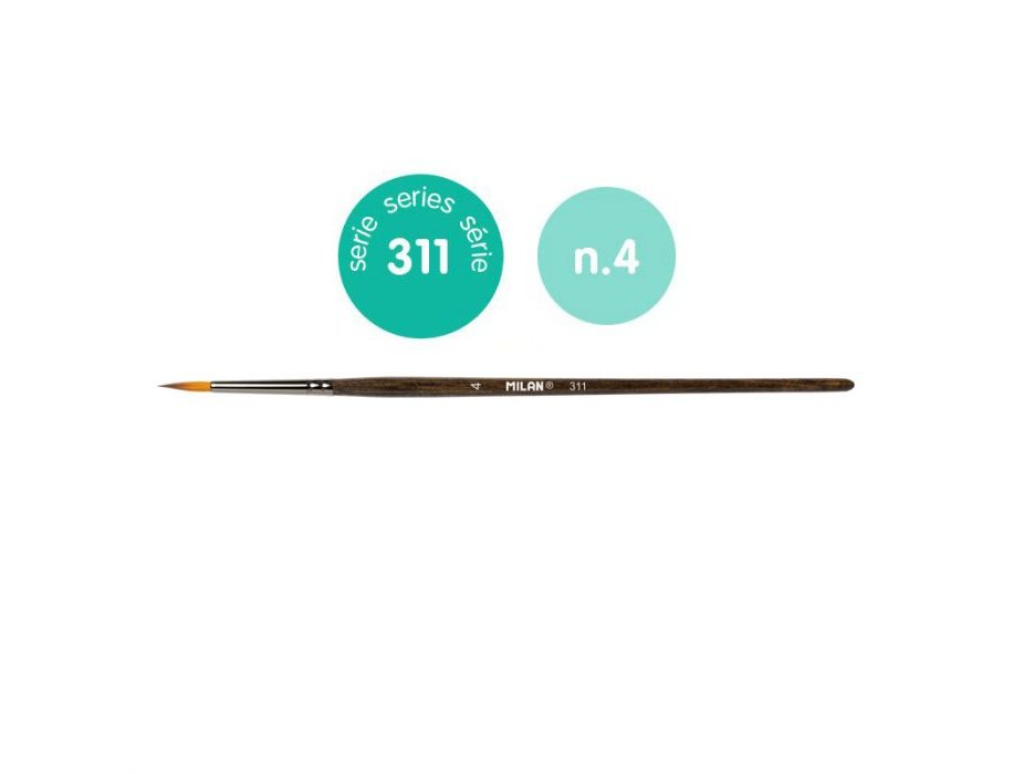 PINCEL SINTETICO REDONDO SERIE 311, 4 MILAN