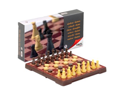 JUEGO DE MESA AJEDREZ + DAMAS 17 X 09 LUXE CAYRO