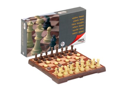 JUEGO DE MESA AJEDREZ + DAMAS 25 X 25 LUXE CAYRO