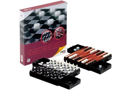 JUEGO MESA MAGNETICO AJEDREZ+DAMAS+BACKGAMMON CAYRO
