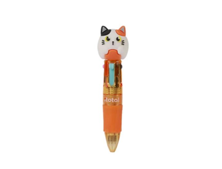 BOLIGRAFO GATO CUATRO COLORES BLANCO